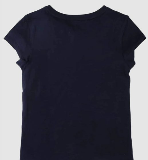 Girls Foil Graphic Printed Round Neck Pure Cotton T-Shirt